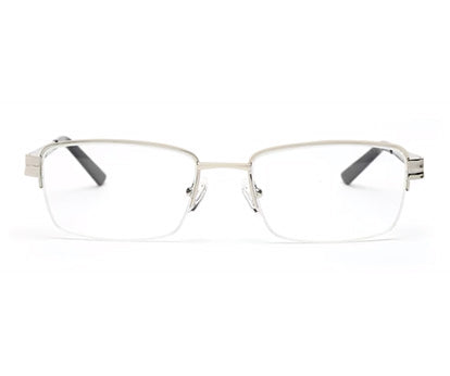 HALF RIM SILVER SPECTACLE FRAME FOR MEN