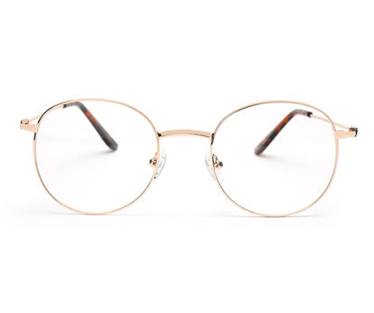 GOLDEN OVAL UNISEX SPECTACLE FRAME WITH TORT TEMPLE