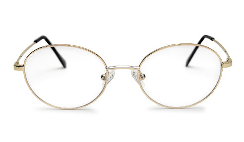 Elegant Oval Gold Spectacles