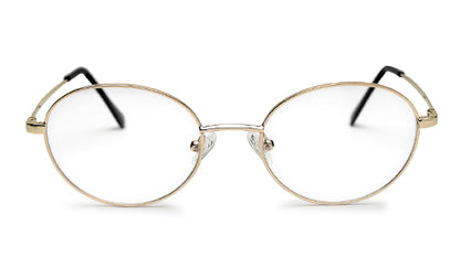 Elegant Oval Gold Spectacles