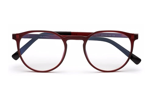 Wine Oval Clip-on Eyeglasses for Men and Women