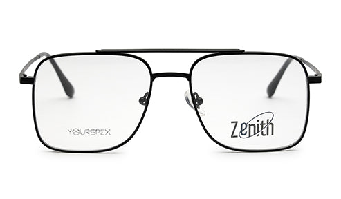 Zenith Titanium Matte Black Large Square Frame