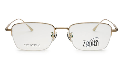 Zenith Titanium Gold Rectangle Frames