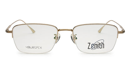 Zenith Titanium Gold Rectangle Frames