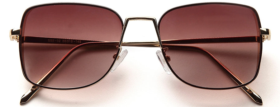 Gradient Brown Square UV Sunglass