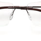 Dark Brown Rectangular Rimless Glasses Frames for Unisex