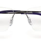 Gun Metal Rectangular Rimless Glasses Frames for Unisex