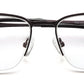 Gunmetal Wayfarer Half Rim Frame for Unisex