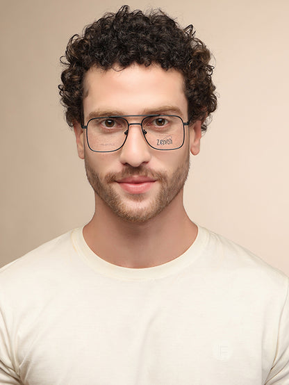 Zenith Titanium Matte Black Large Square Frame