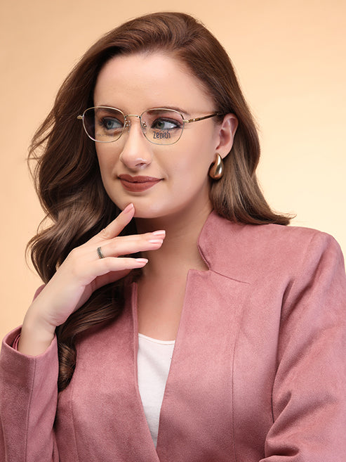 Zenith Titanium Gold Square Spectacles