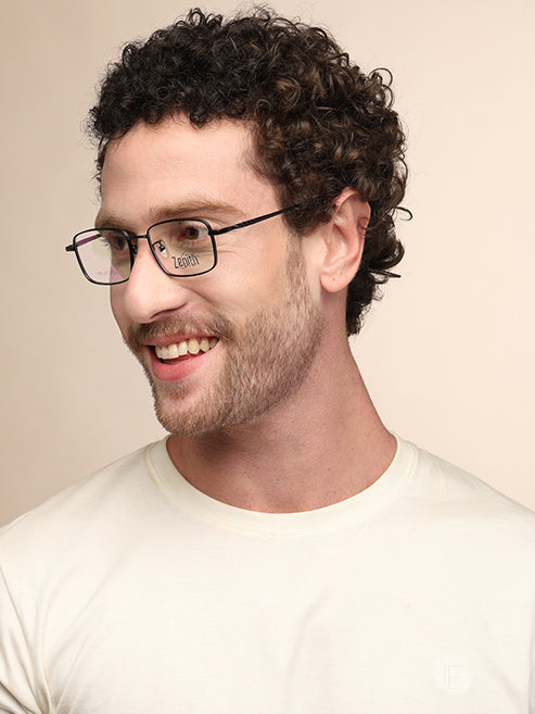 Zenith Titanium Metallic Black Square Frames