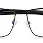 Black Metal Full-Rim Rectangle Chasma for Men