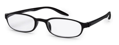 Black Oval Full Rim Acetate Frame - Reading Eyeglasses