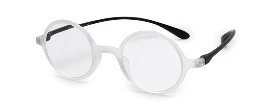 Transparent Round Full Rim Acetate Frame - Reading Eyeglasses