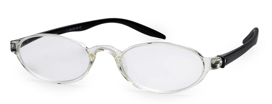 Transparent Oval Full Rim Acetate Frame - Reading Eyeglasses