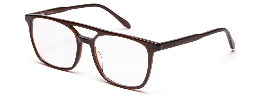 Brown MOD Aviator Style Acetate Eyeglasses Frames for Men