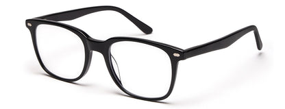 Black Wayfarer Style Acetate Eyeglass Frame for Men