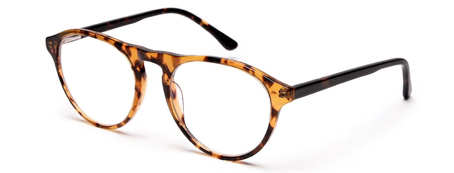 Tortoise Brown MOD Aviator Style Acetate Eyeglasses Frames for Men