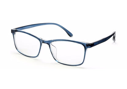 Blue Transparent Rectangle Eyeglasses for Men and Women
