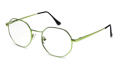 Stylish Hexagon Green Spectacles