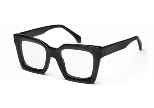 Thick Black Square Full Rim Acetate Frame for Men & Women