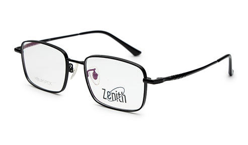 Zenith Titanium Metallic Black Square Frames