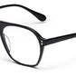 Black MOD Aviator Style Acetate Eyeglass Frame for Men