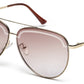 Light Brown Shade Aviator Style UV Sunglasses