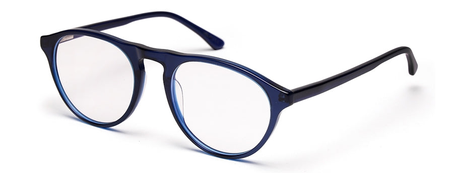 Blue MOD Aviator Style Acetate Eyeglasses Frames for Men