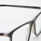 Brown Rectangular Acetate Men's Glasses Frame with Metal Temple