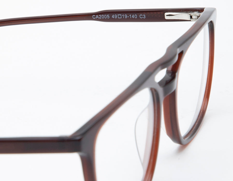 Brown MOD Aviator Acetate Eyeglass Frame for Men