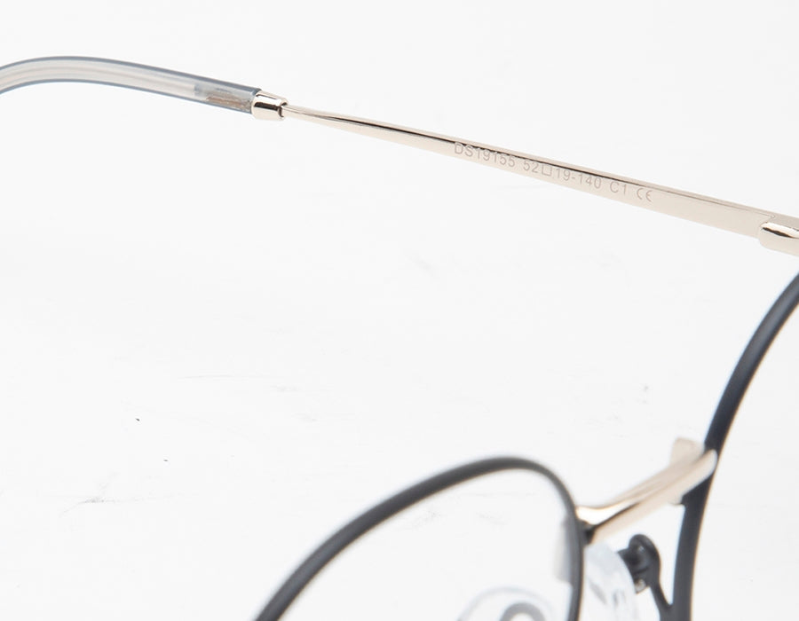 Black Round Full Rim Metal Spects Frames for Ladies