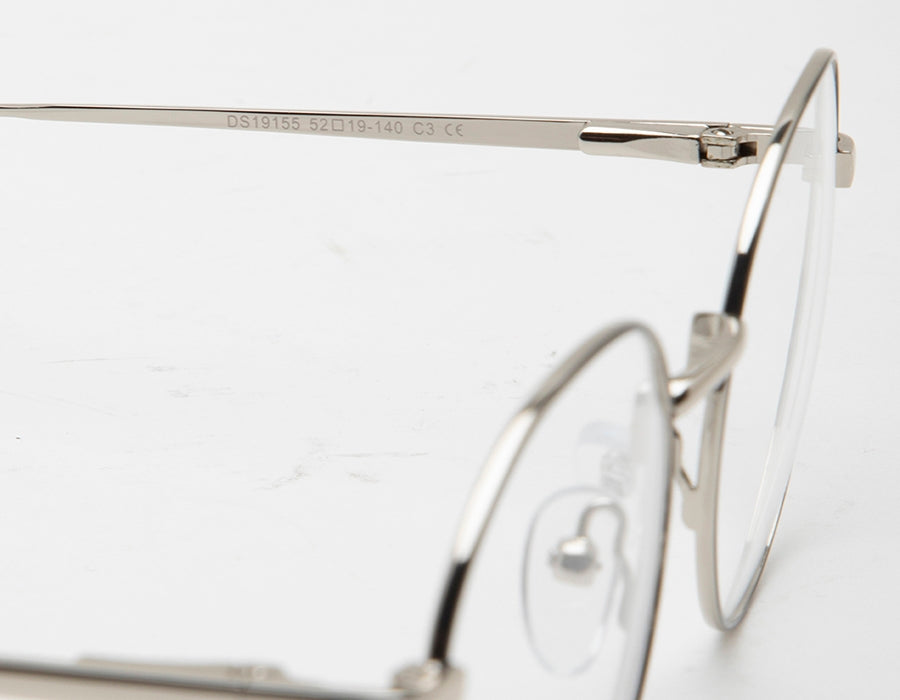 Silver Round Full Rim Metal Frame for Women