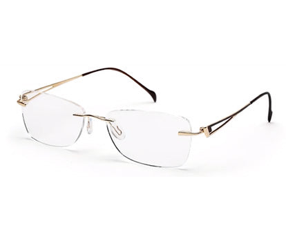 Brown Rectangle Rimless Metal Frame for Men & Women