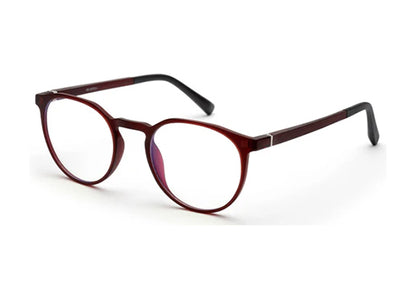 Wine Oval Clip-on Eyeglasses for Men and Women