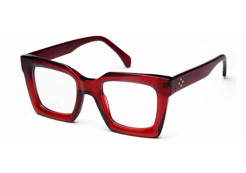Thick Red Spectacles Frames Square Full Rim Acetate Frame for Men & Women