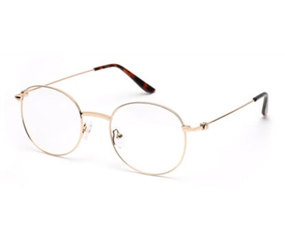GOLDEN OVAL UNISEX SPECTACLE FRAME WITH TORT TEMPLE