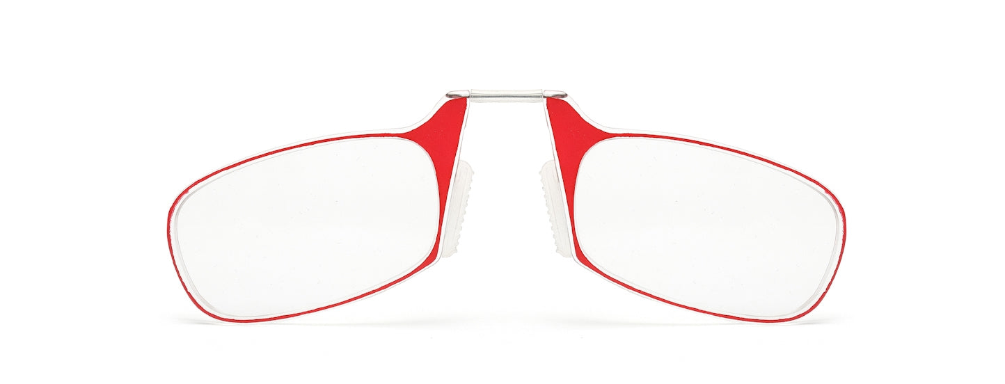 Red Nose clip Reading eyeglasses with case