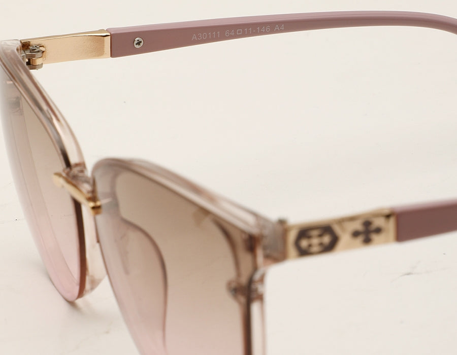 Light Brown Shade Cateye Style UV Sunglass