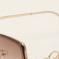 Gradual Brown Pink Square Shaped UV Sunglass