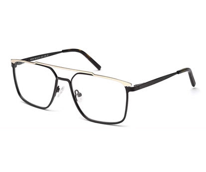 Metallic Black Square Specs Frame