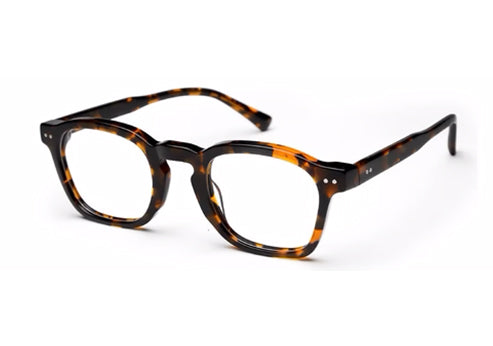 Brown Tort Rectangle Full Rim Acetate Frame for Men
