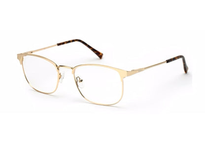 GOLDEN CLUBMASTER EYEGLASSES WITH TORT TEMPLE