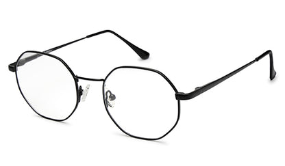 Stylish Hexagon Black Spectacles