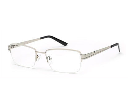 HALF RIM SILVER SPECTACLE FRAME FOR MEN