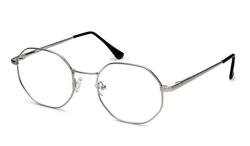 Stylish Hexagon Silver Spectacles