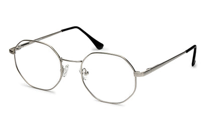 Stylish Hexagon Silver Spectacles
