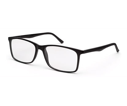 Black Matte YourSpex Flex Rectangle Eyeglass for Men