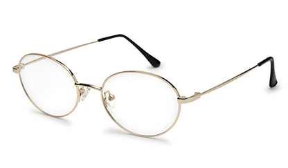 Elegant Oval Gold Spectacles