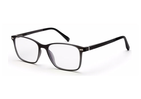 Black Matte Rectangle Clip-On Eyeglasses for Men and Women